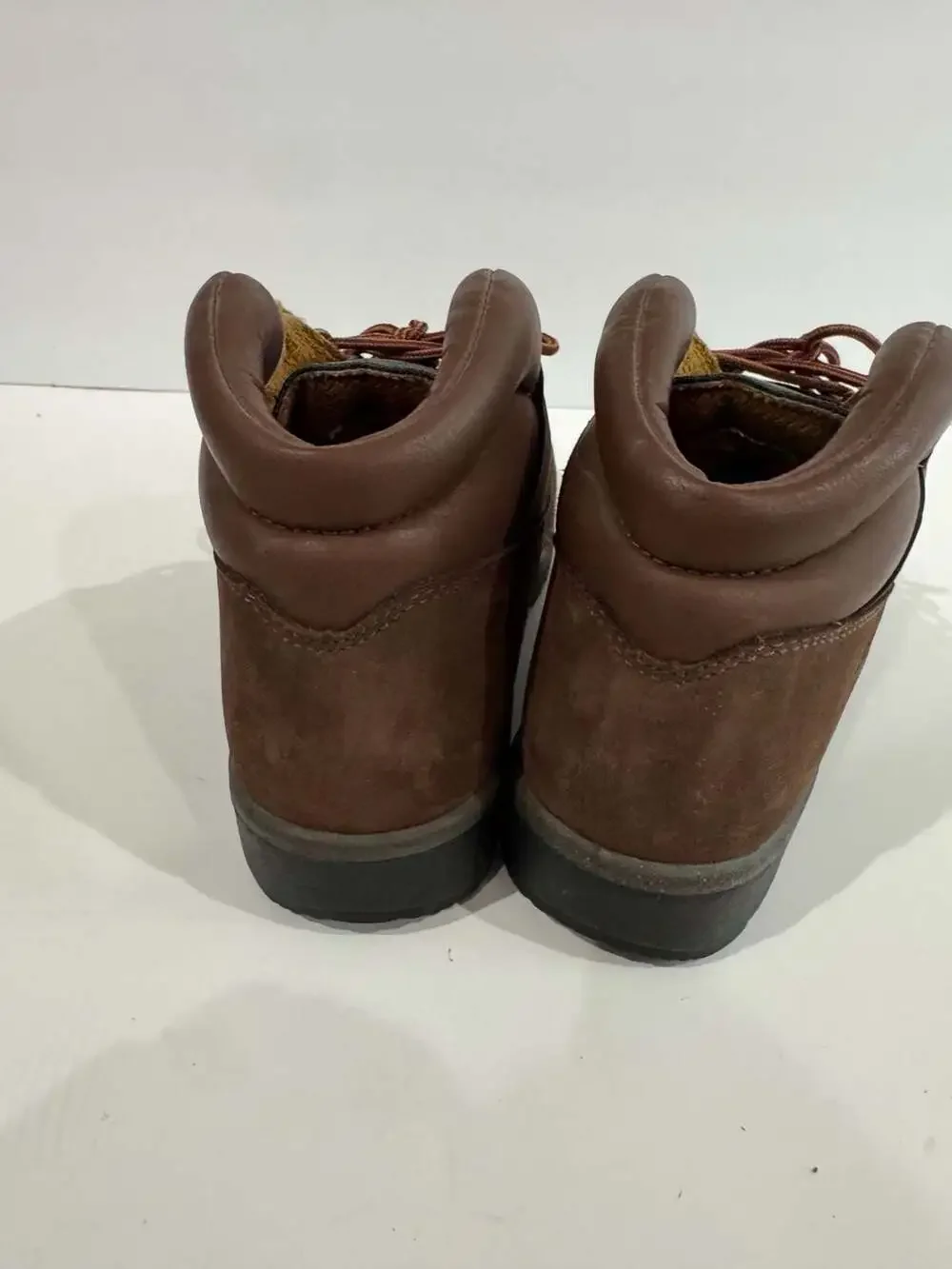 Timberland Brown Green Leather Lace Up Hiking Field Boots Kids Size 5